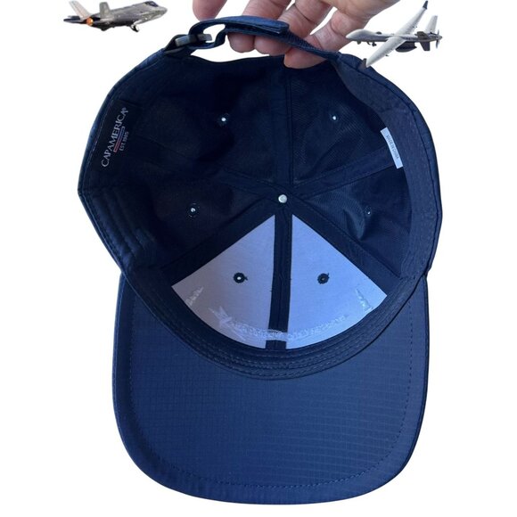 NWOT Lockheed Martin Cap America Navy White Military Aircraft Hat Aerospace Jet - Picture 6 of 12